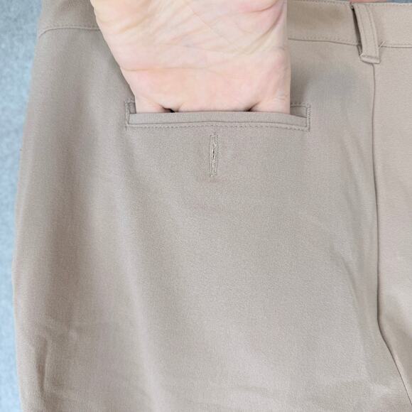 Jones New York Women's Dress Pants Tan Stucco Size 4 Ankle Stretch Flat Front - Picture 10 of 14